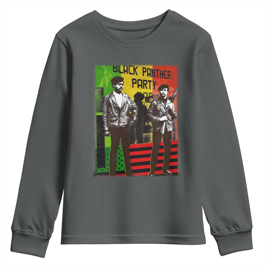 Vintage Black Panther Party Youth Sweatshirt Black History Self Defense Huey Newton Bobby Seale
