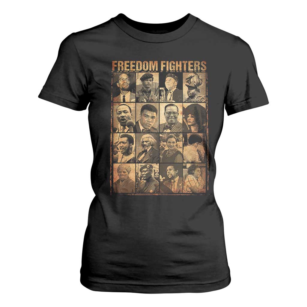 Black Freedom Fighters T Shirt For Women Huey P. Newton Bobby Seale Black History Month Juneteenth