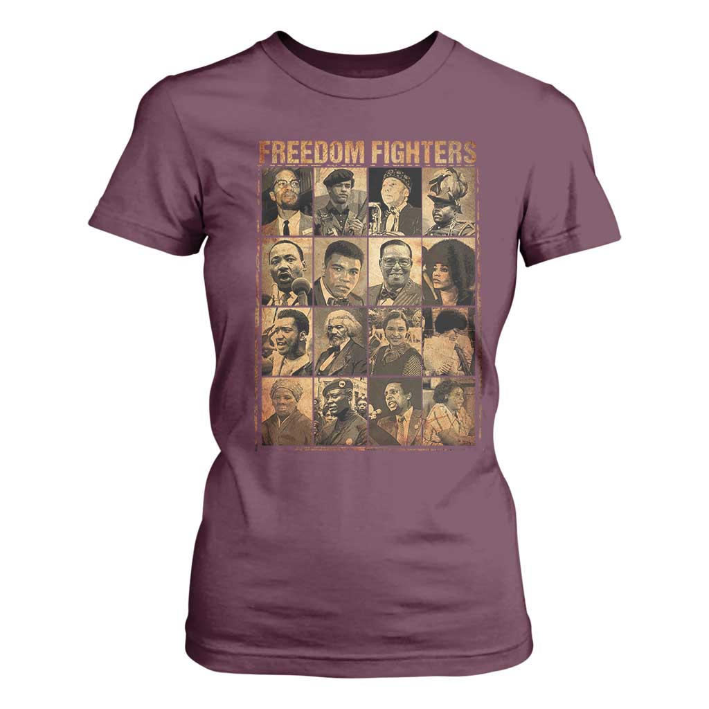 Black Freedom Fighters T Shirt For Women Huey P. Newton Bobby Seale Black History Month Juneteenth