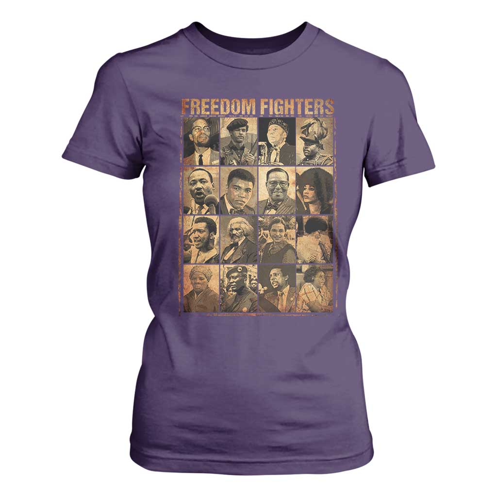 Black Freedom Fighters T Shirt For Women Huey P. Newton Bobby Seale Black History Month Juneteenth