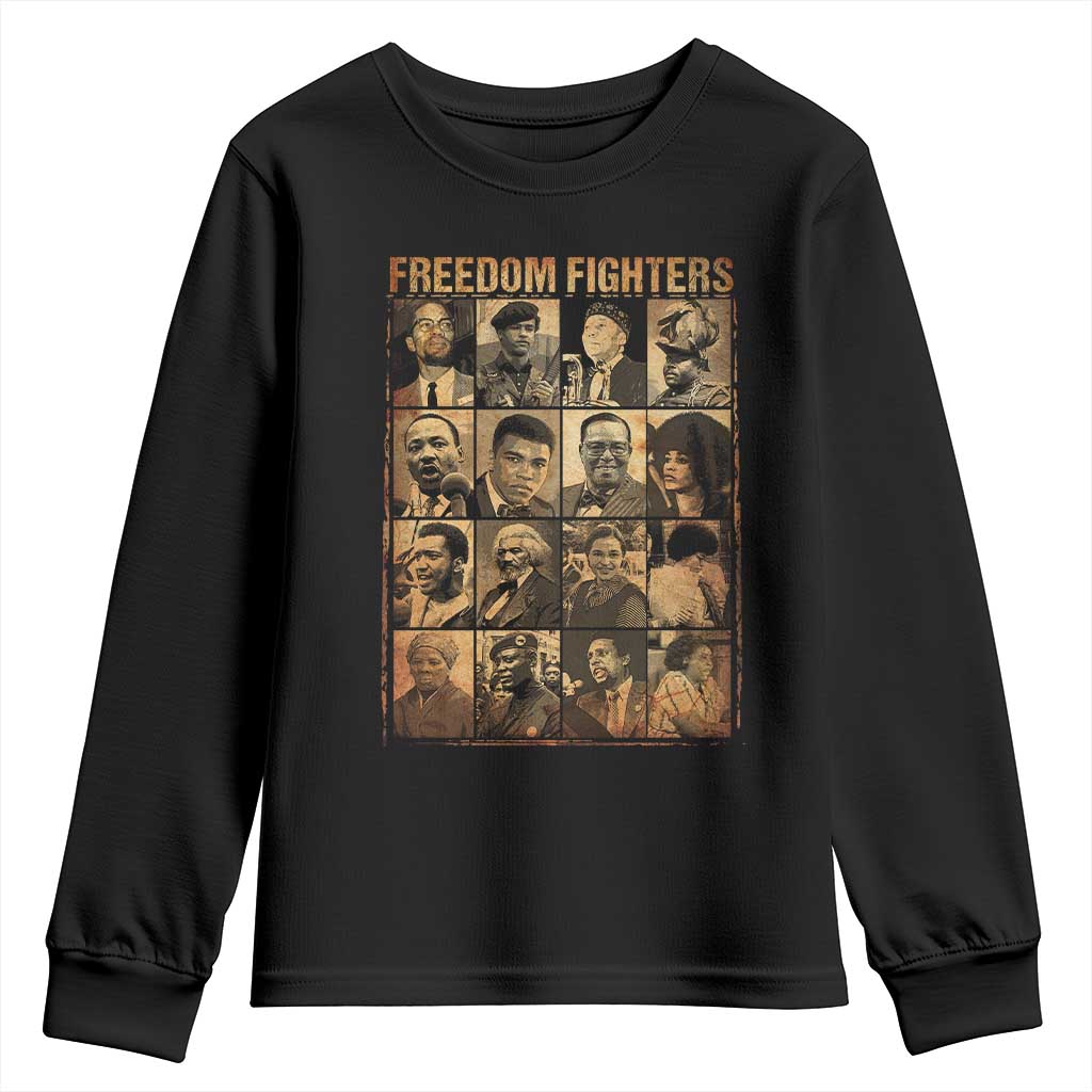 Black Freedom Fighters Youth Sweatshirt Huey P. Newton Bobby Seale Black History Month Juneteenth