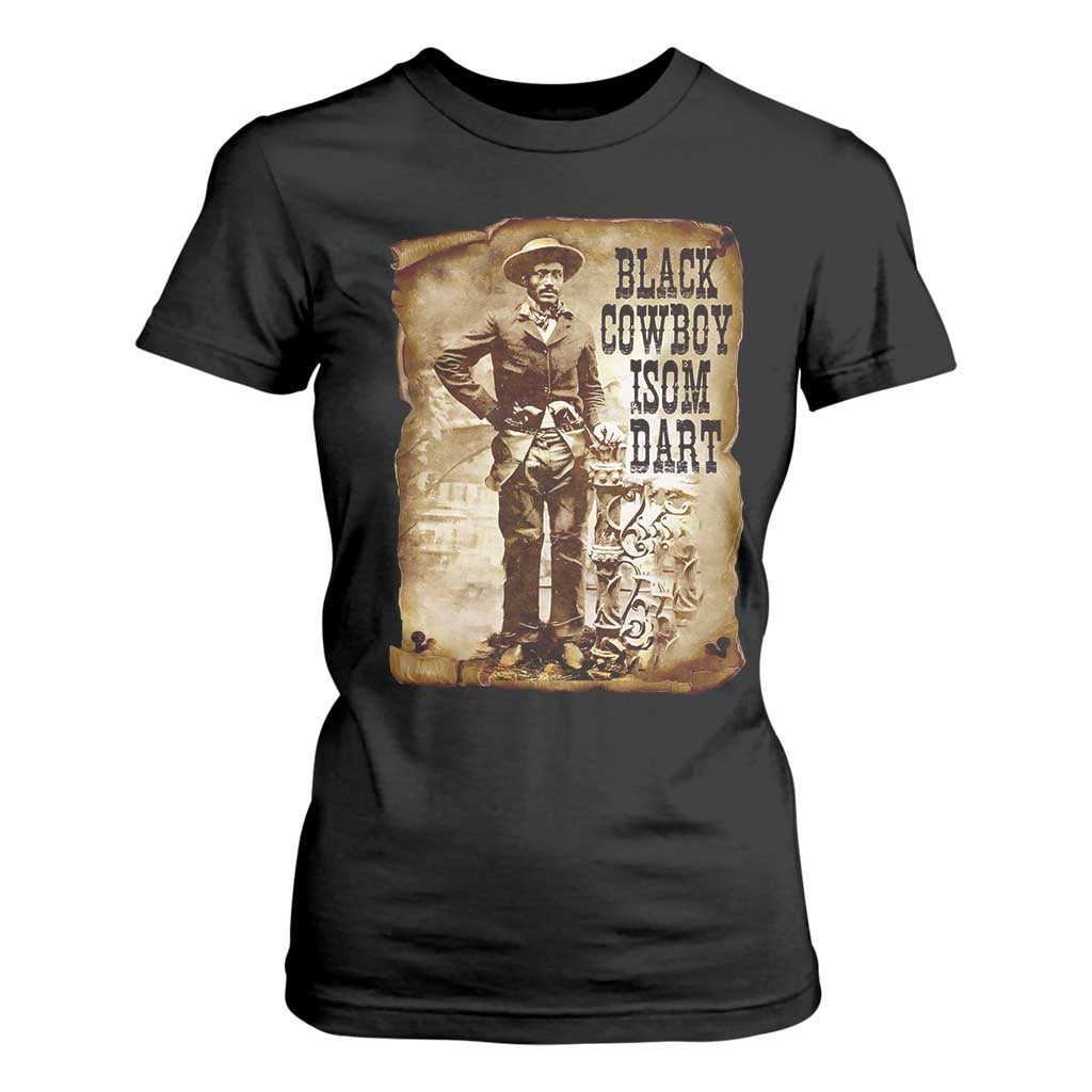 Black Cowboy Isom Dart T Shirt For Women African American Cowboys Black History