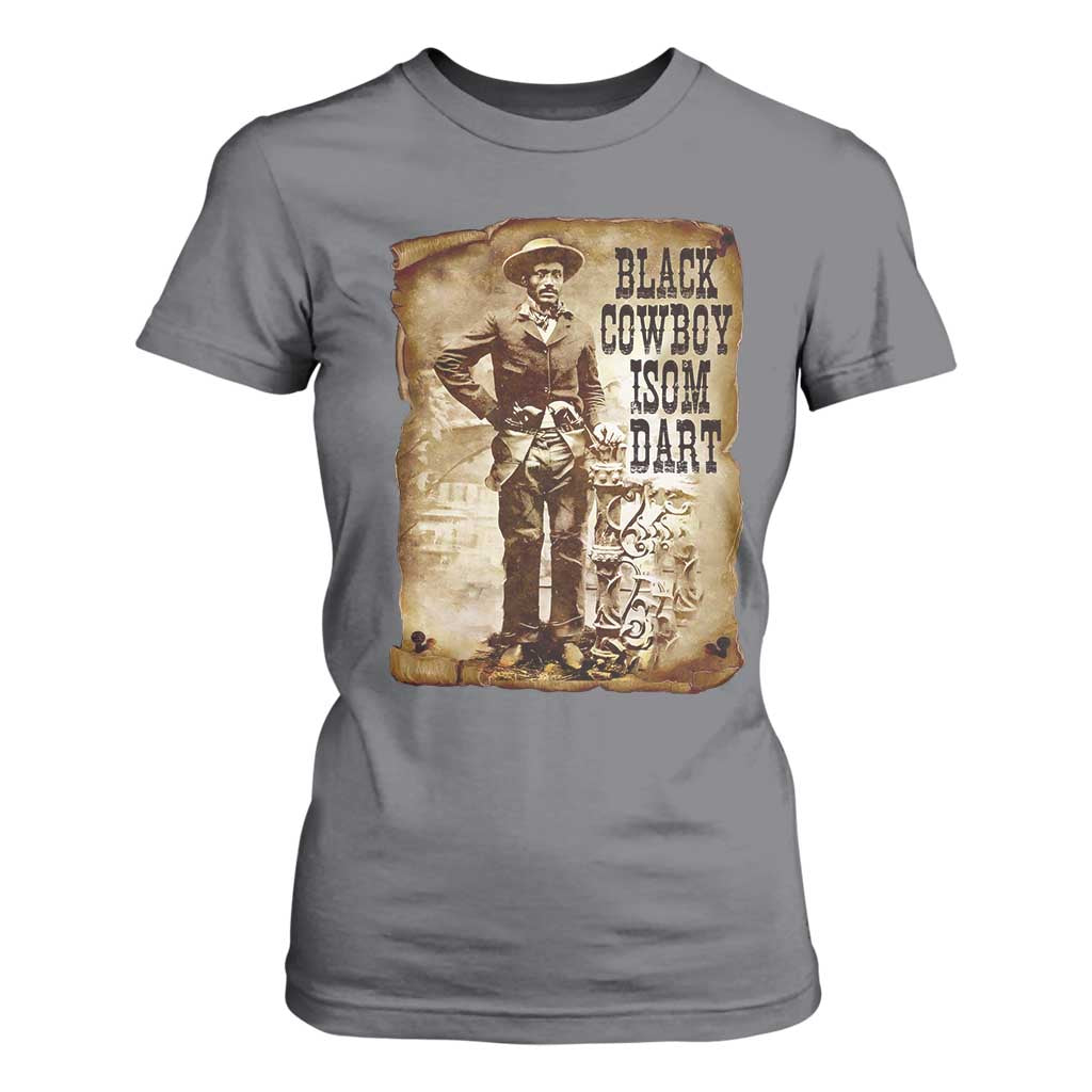 Black Cowboy Isom Dart T Shirt For Women African American Cowboys Black History