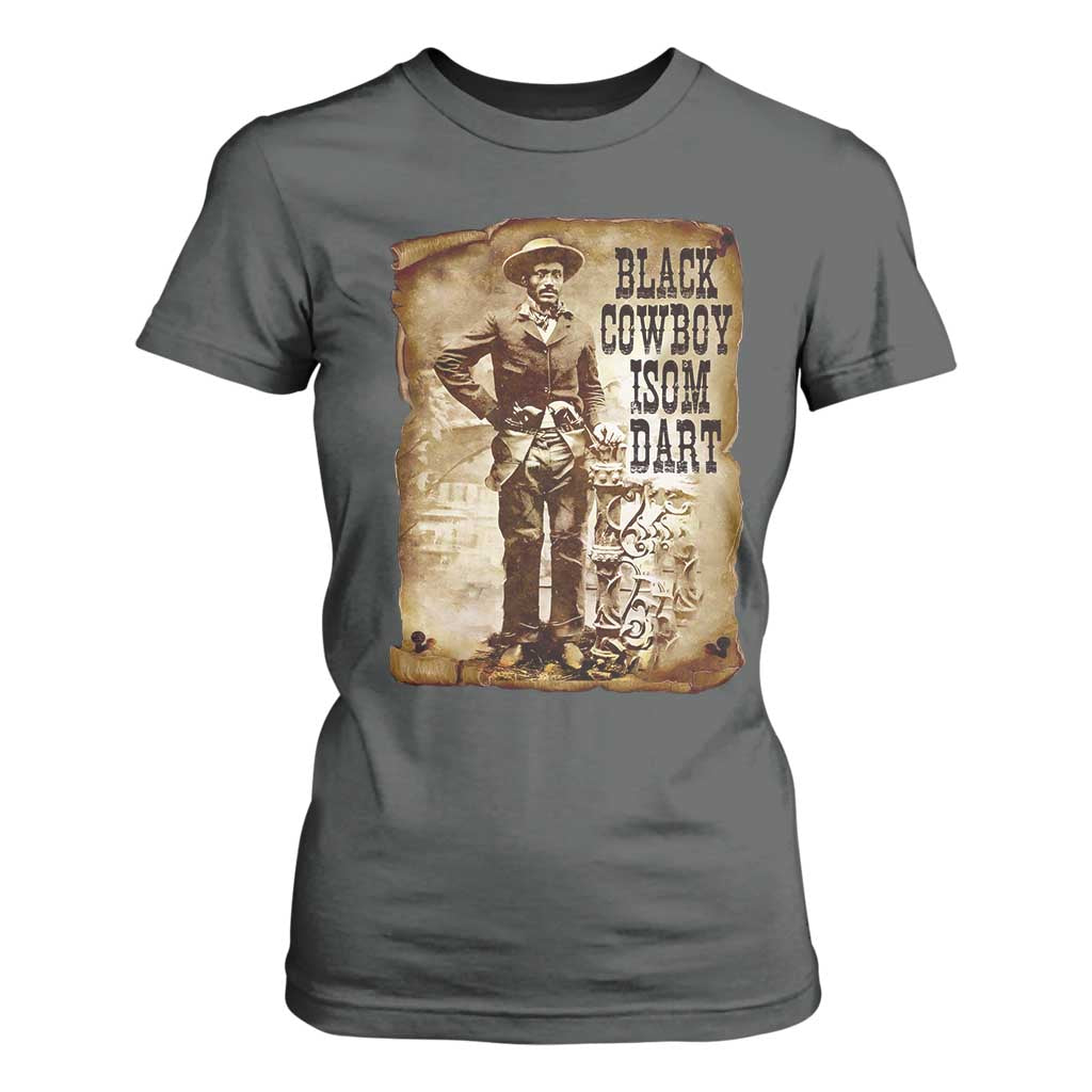 Black Cowboy Isom Dart T Shirt For Women African American Cowboys Black History