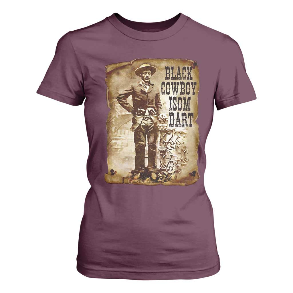 Black Cowboy Isom Dart T Shirt For Women African American Cowboys Black History