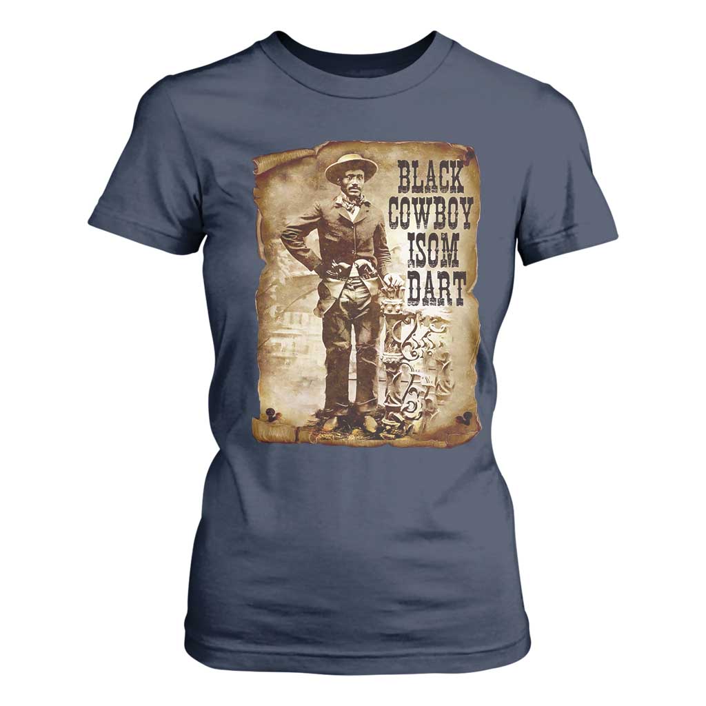 Black Cowboy Isom Dart T Shirt For Women African American Cowboys Black History