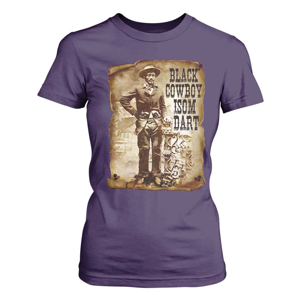 Black Cowboy Isom Dart T Shirt For Women African American Cowboys Black History