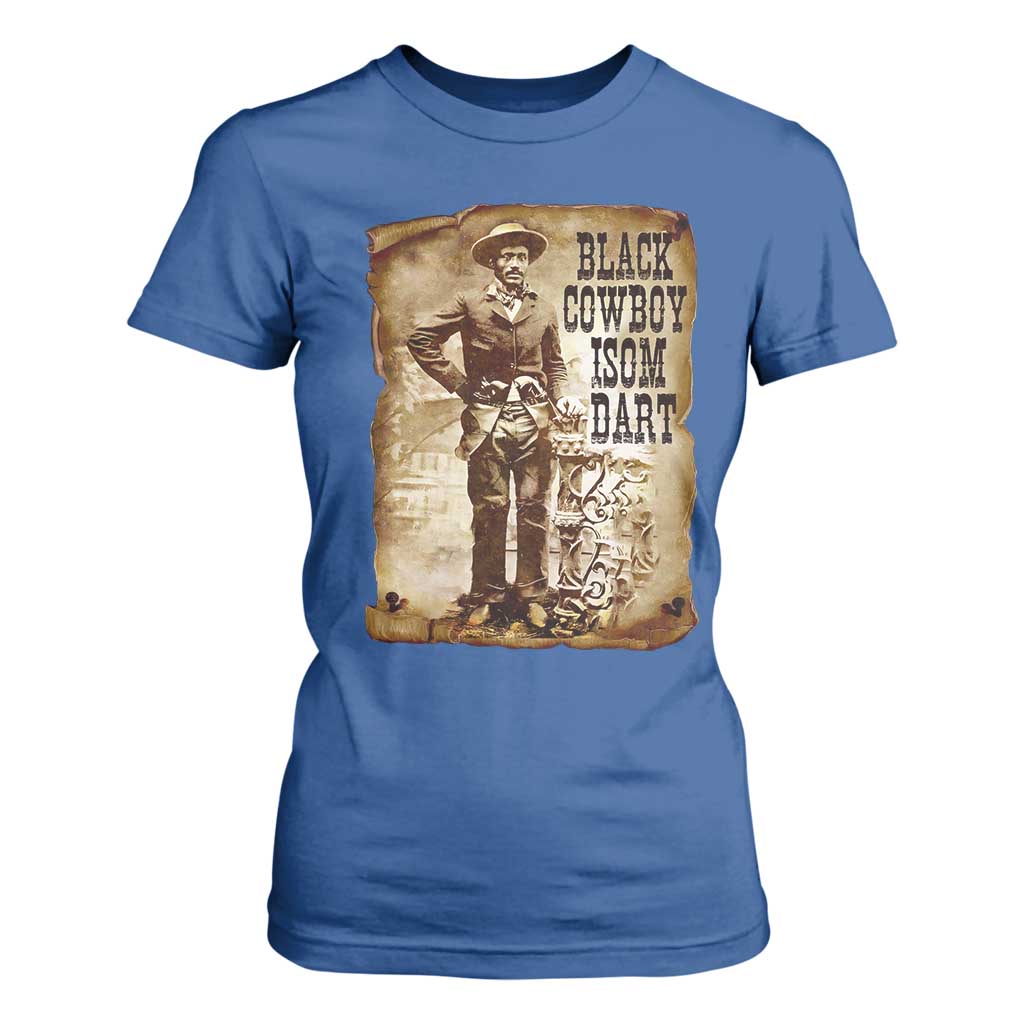 Black Cowboy Isom Dart T Shirt For Women African American Cowboys Black History