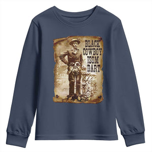 Black Cowboy Isom Dart Youth Sweatshirt African American Cowboys Black History