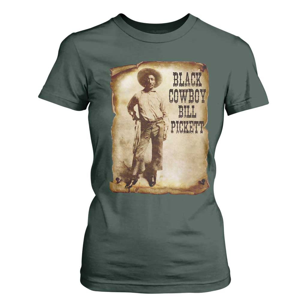 Black Cowboy Bill Pickett T Shirt For Women African American Cowboys Black History