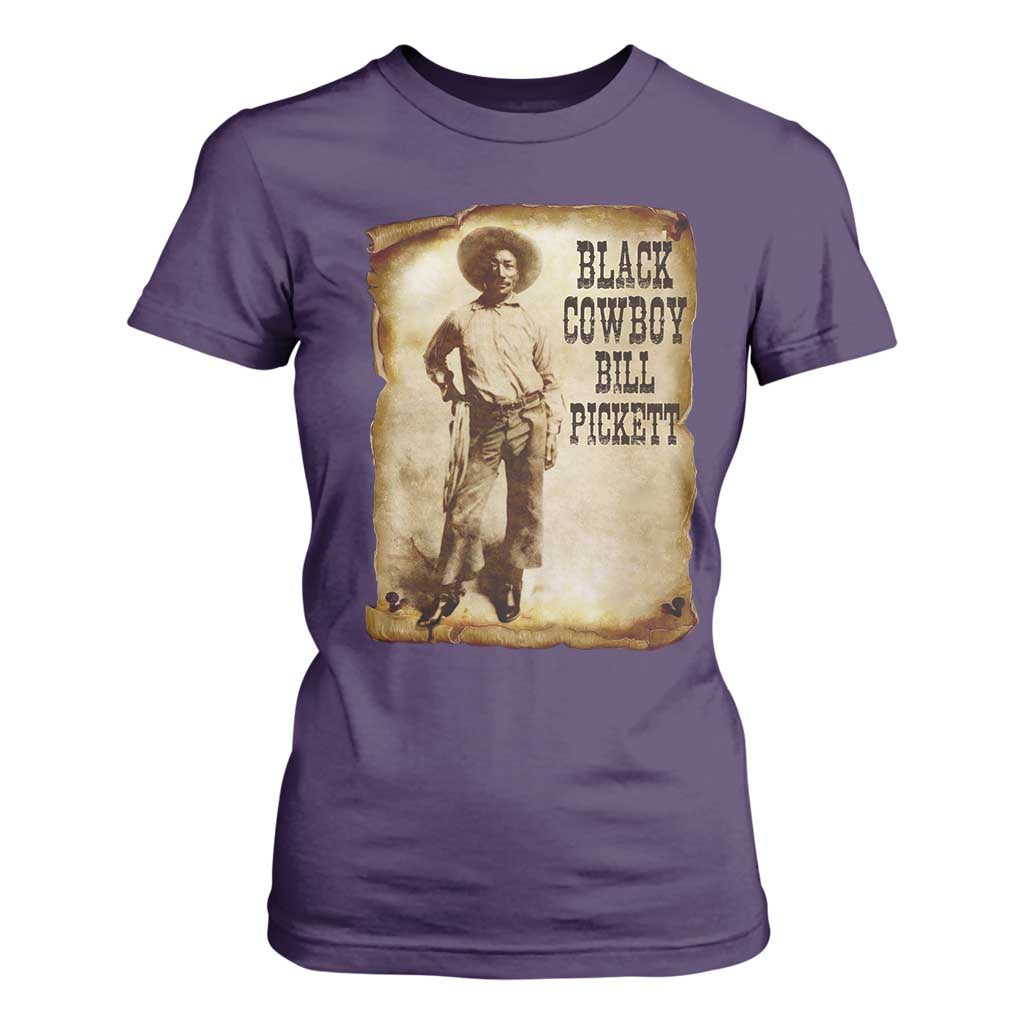 Black Cowboy Bill Pickett T Shirt For Women African American Cowboys Black History