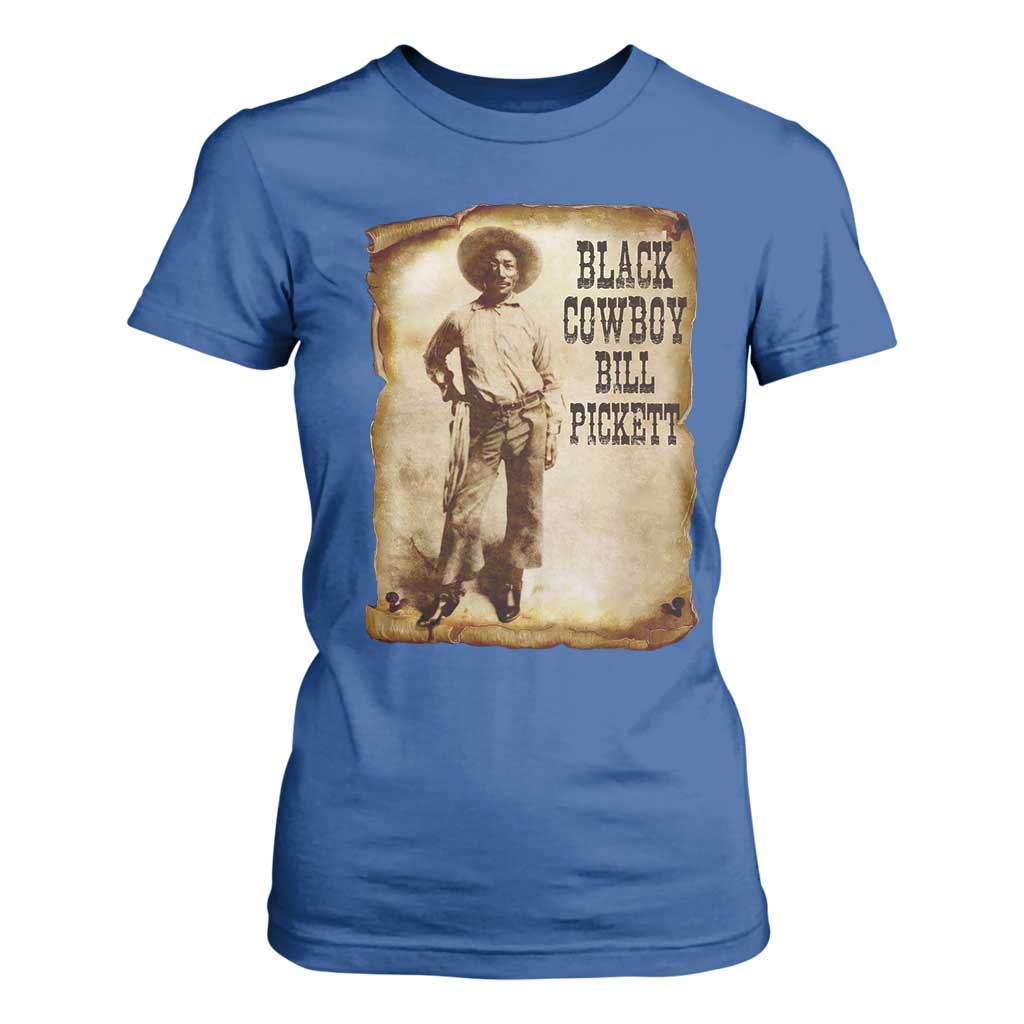 Black Cowboy Bill Pickett T Shirt For Women African American Cowboys Black History
