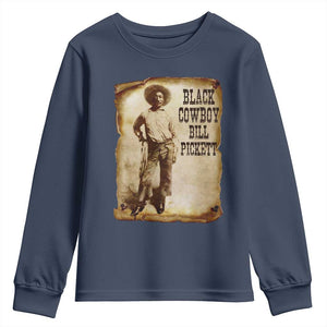 Black Cowboy Bill Pickett Youth Sweatshirt African American Cowboys Black History