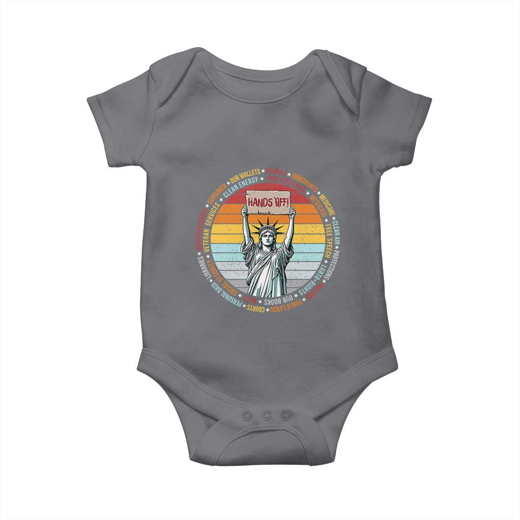 Statue of Liberty Hands Off Protest Baby Onesie Resist Resistance - African Pride