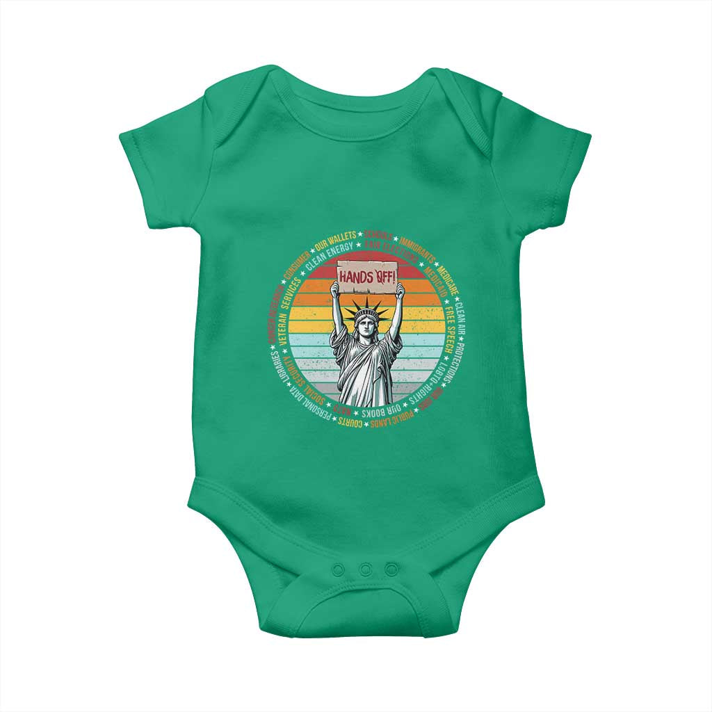 Statue of Liberty Hands Off Protest Baby Onesie Resist Resistance - African Pride
