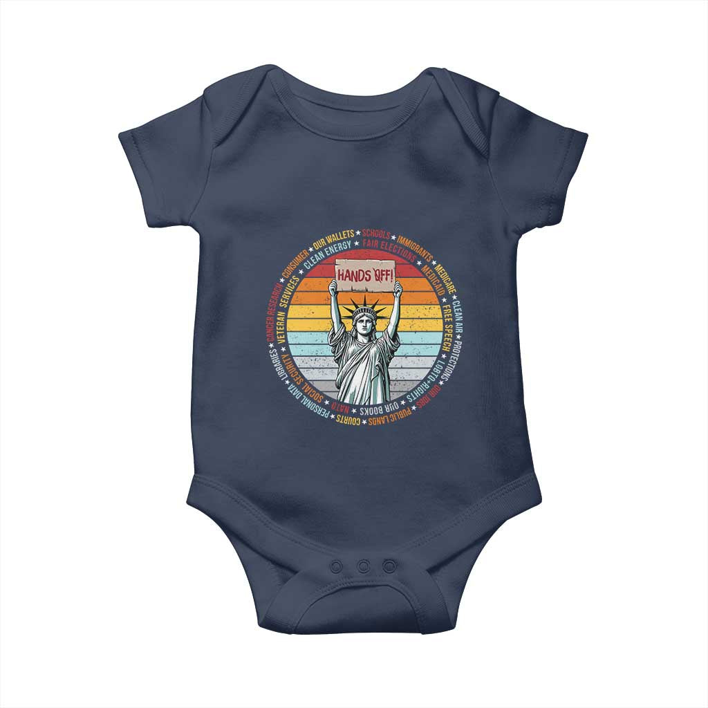 Statue of Liberty Hands Off Protest Baby Onesie Resist Resistance - African Pride