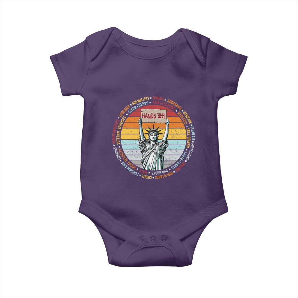 Statue of Liberty Hands Off Protest Baby Onesie Resist Resistance - African Pride