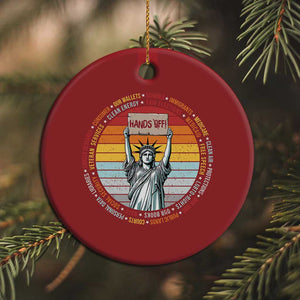 Statue of Liberty Hands Off Protest Christmas Ornament Resist Resistance - African Pride