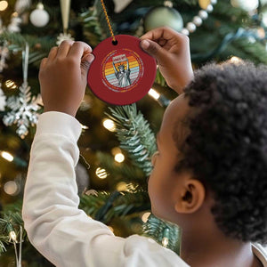 Statue of Liberty Hands Off Protest Christmas Ornament Resist Resistance - African Pride
