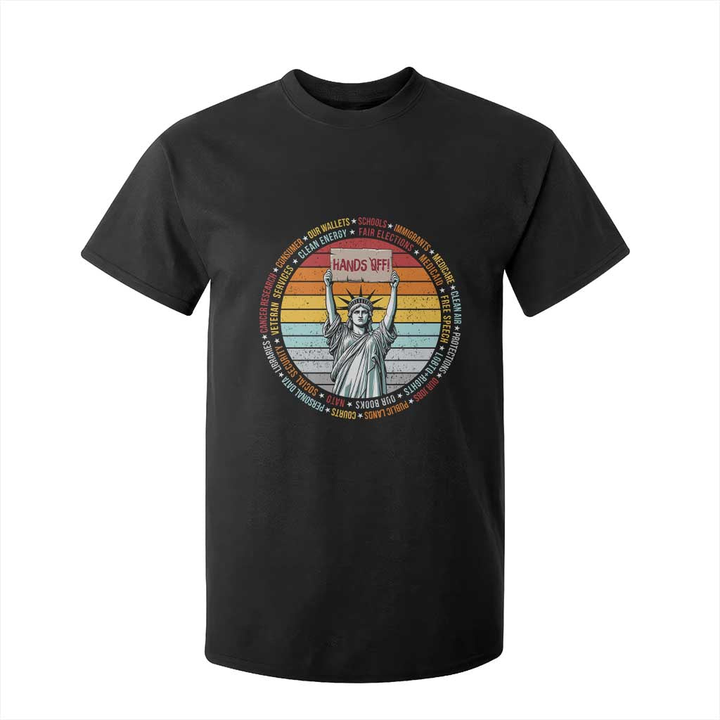 Statue of Liberty Hands Off Protest T Shirt For Kid Resist Resistance - African Pride