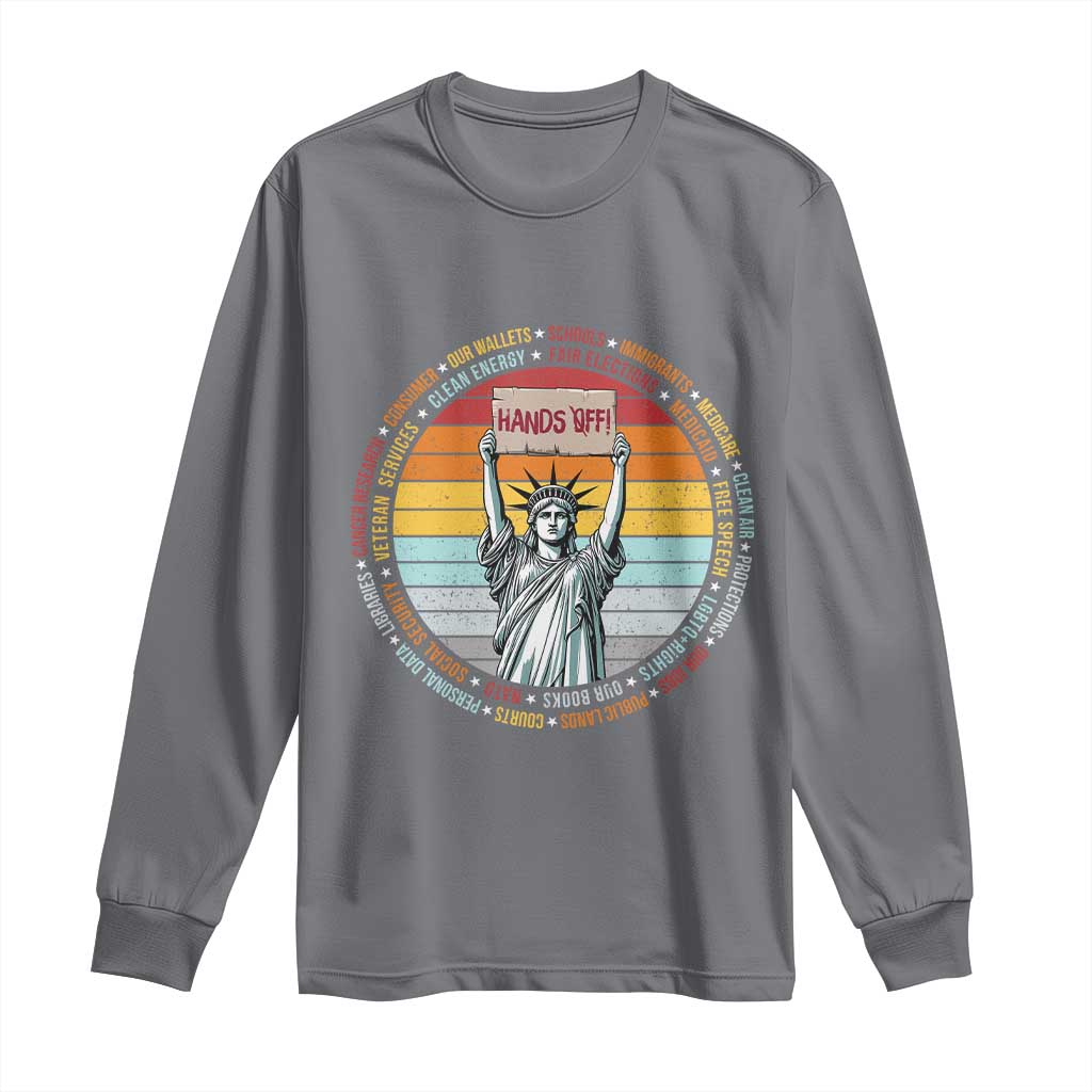 Statue of Liberty Hands Off Protest Long Sleeve Shirt Resist Resistance - African Pride