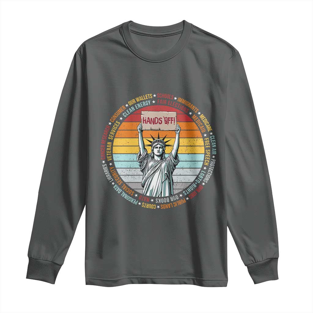 Statue of Liberty Hands Off Protest Long Sleeve Shirt Resist Resistance - African Pride