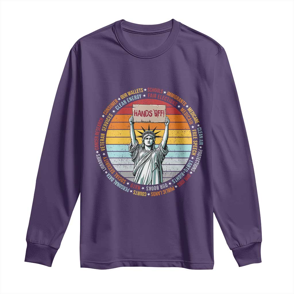 Statue of Liberty Hands Off Protest Long Sleeve Shirt Resist Resistance - African Pride