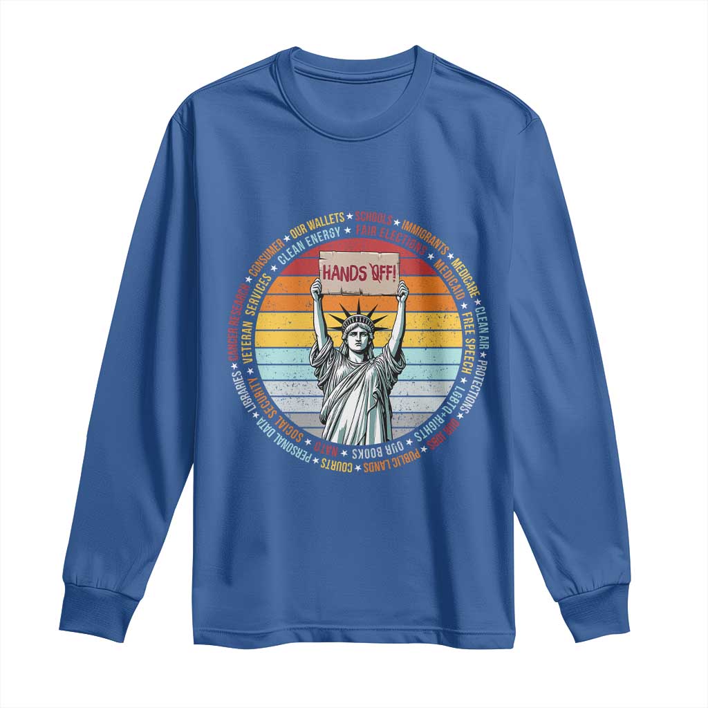 Statue of Liberty Hands Off Protest Long Sleeve Shirt Resist Resistance - African Pride