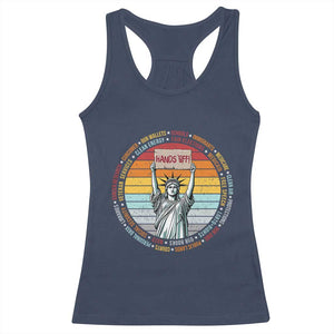 Statue of Liberty Hands Off Protest Racerback Tank Top Resist Resistance - African Pride