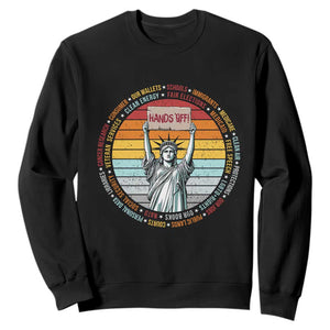 Statue of Liberty Hands Off Protest Sweatshirt Resist Resistance - African Pride