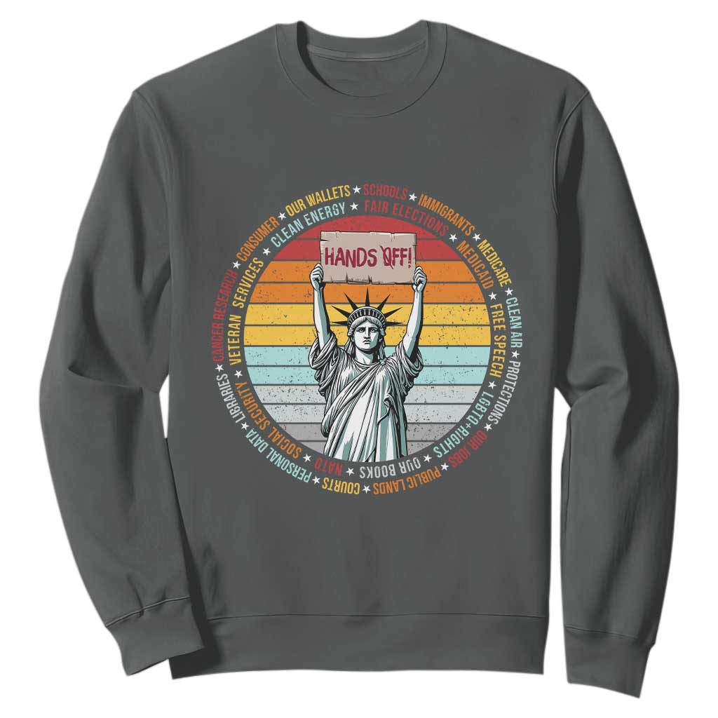 Statue of Liberty Hands Off Protest Sweatshirt Resist Resistance - African Pride