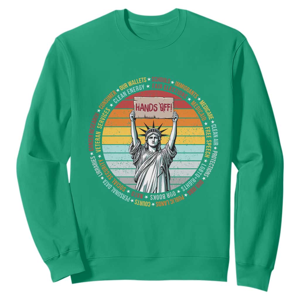 Statue of Liberty Hands Off Protest Sweatshirt Resist Resistance - African Pride