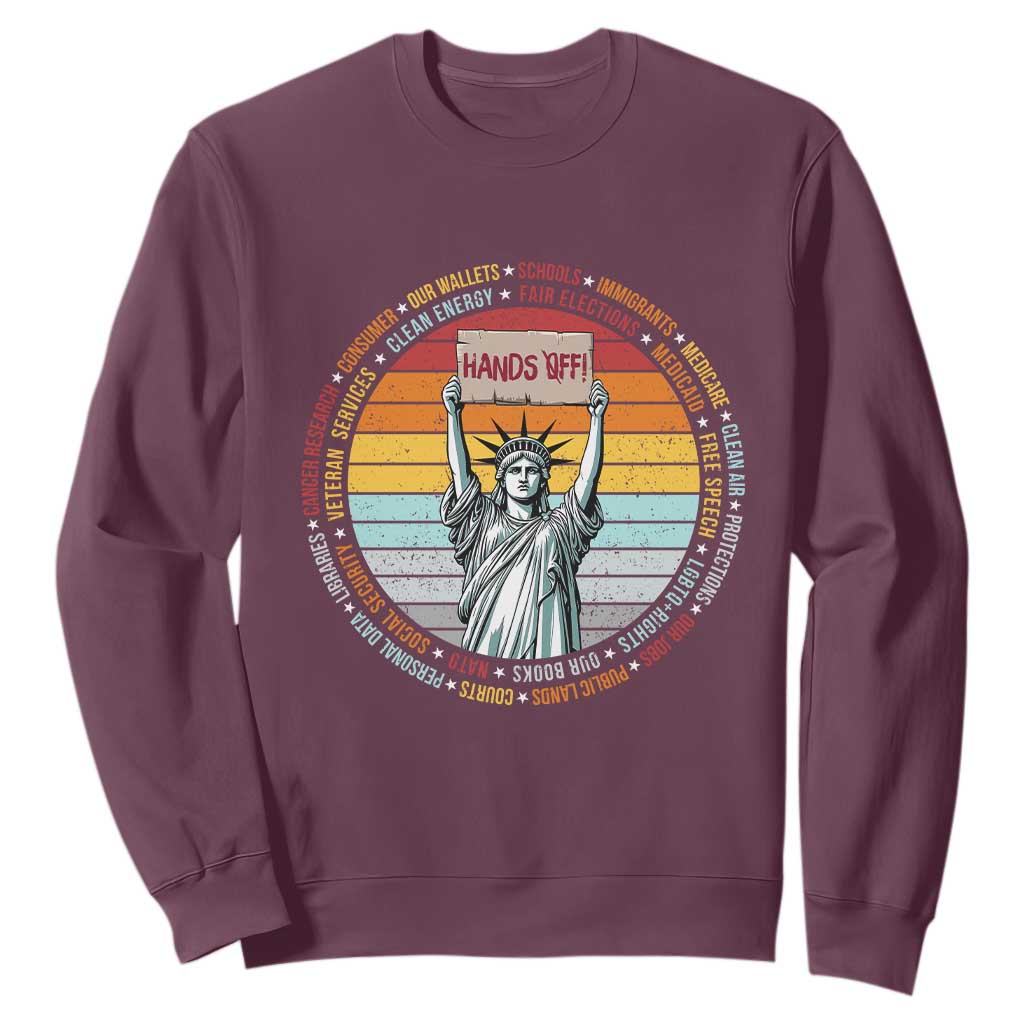 Statue of Liberty Hands Off Protest Sweatshirt Resist Resistance - African Pride