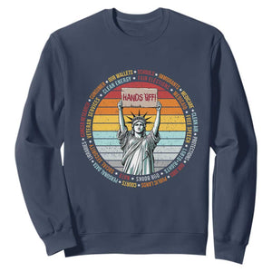 Statue of Liberty Hands Off Protest Sweatshirt Resist Resistance - African Pride