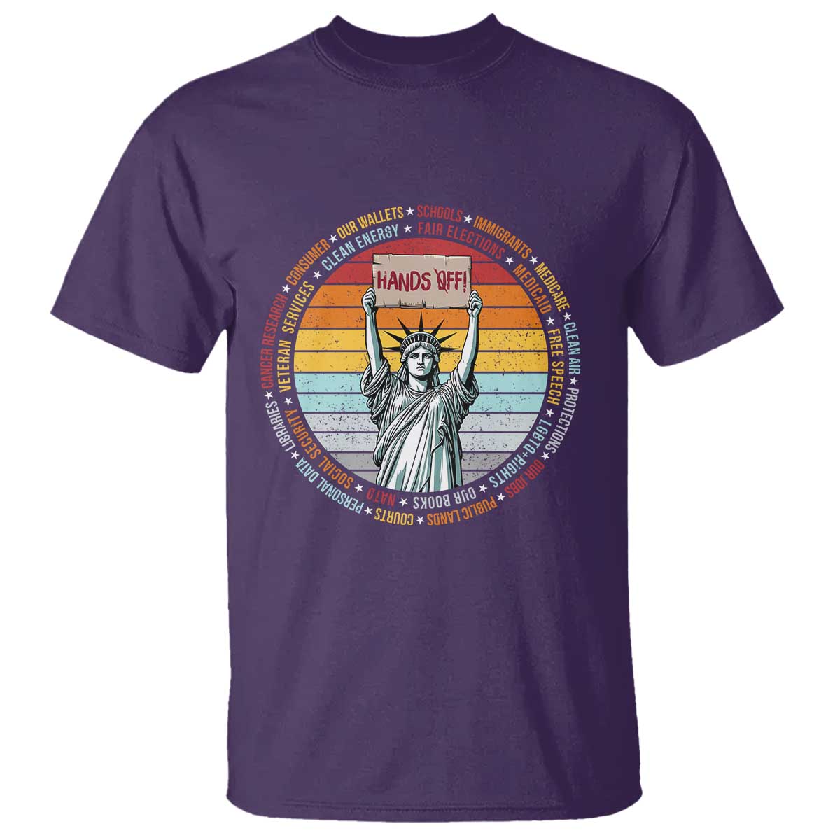 Statue of Liberty Hands Off Protest T Shirt Resist Resistance - African Pride