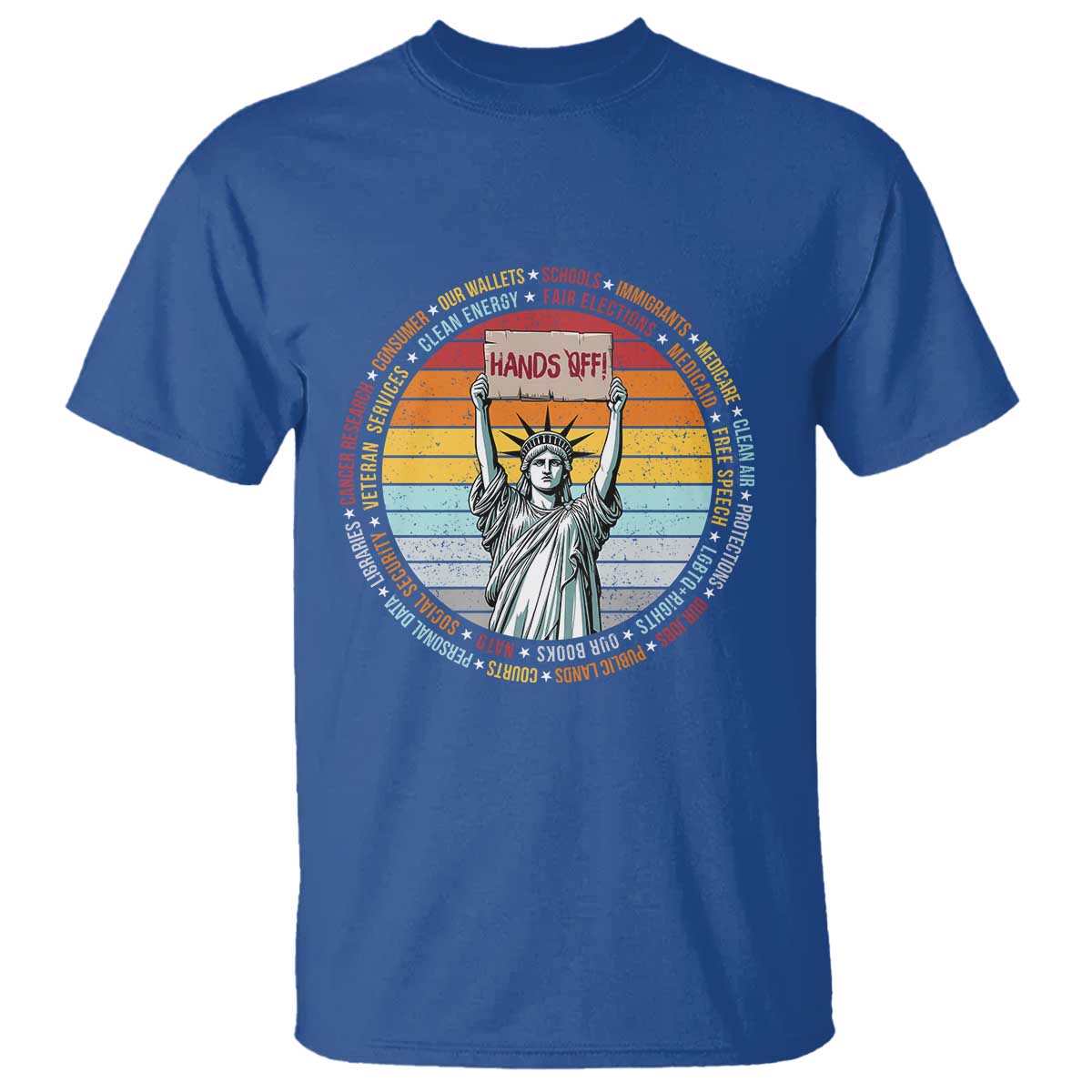 Statue of Liberty Hands Off Protest T Shirt Resist Resistance - African Pride
