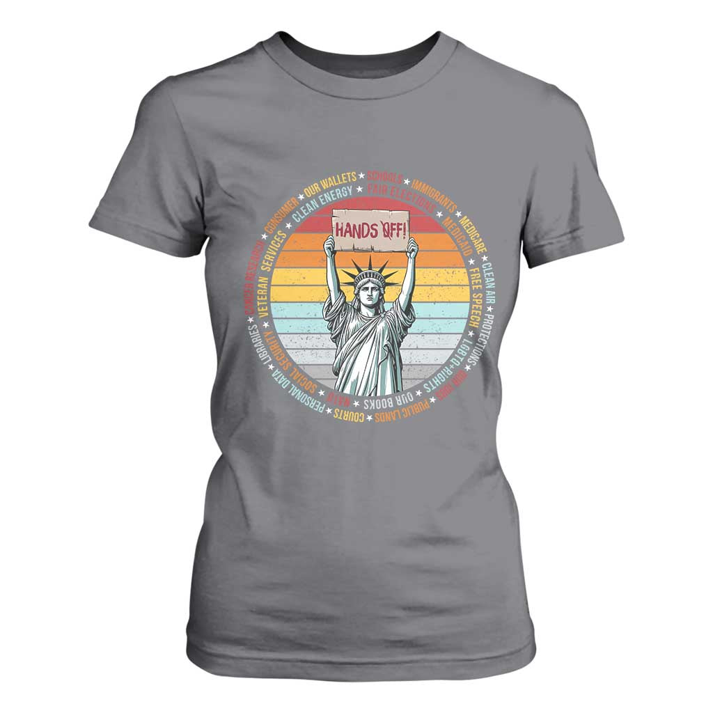 Statue of Liberty Hands Off Protest T Shirt For Women Resist Resistance - African Pride