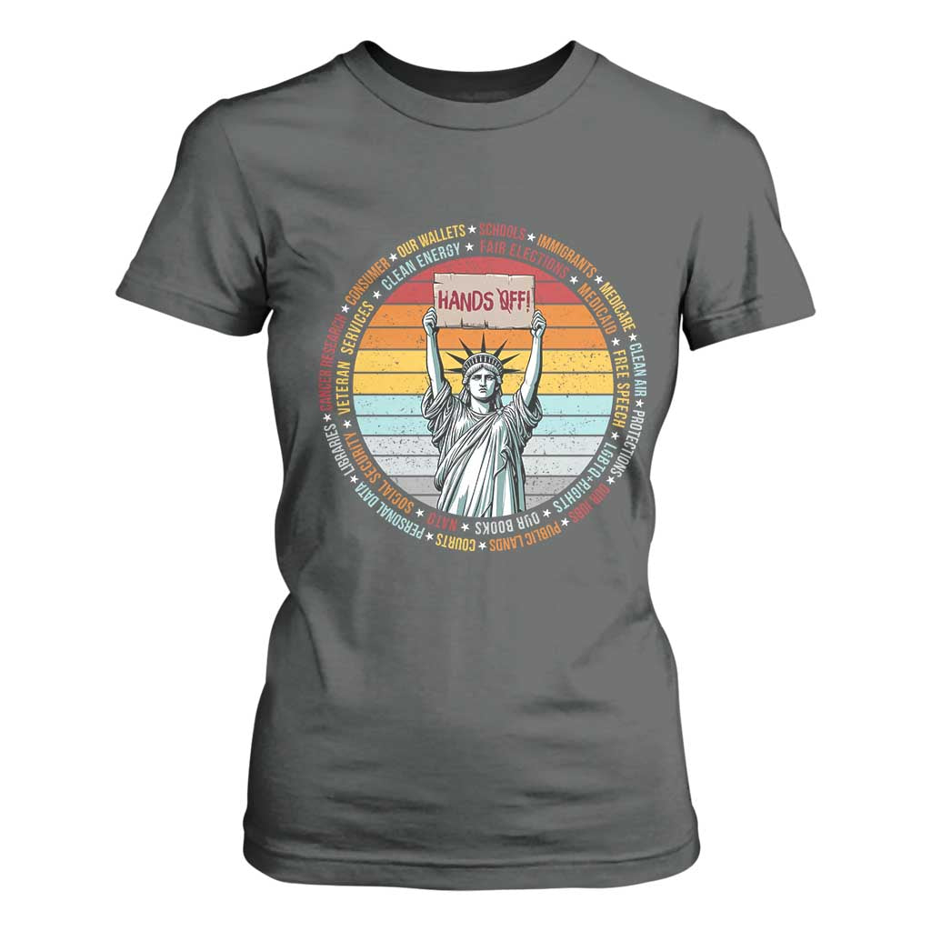 Statue of Liberty Hands Off Protest T Shirt For Women Resist Resistance - African Pride