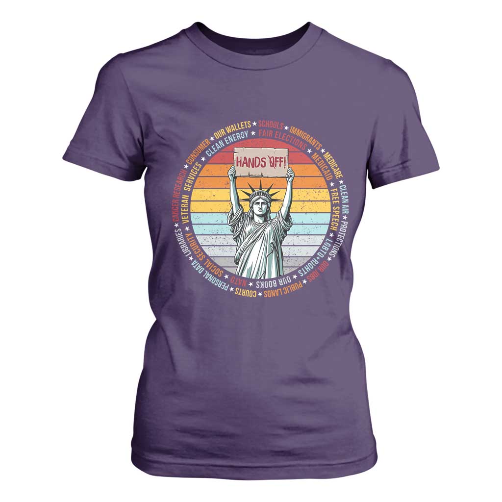 Statue of Liberty Hands Off Protest T Shirt For Women Resist Resistance - African Pride