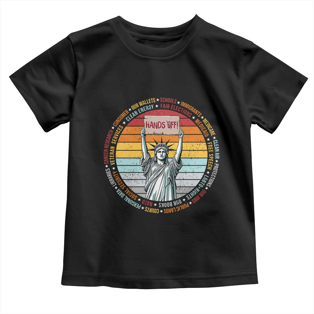 Statue of Liberty Hands Off Protest Toddler T Shirt Resist Resistance - African Pride