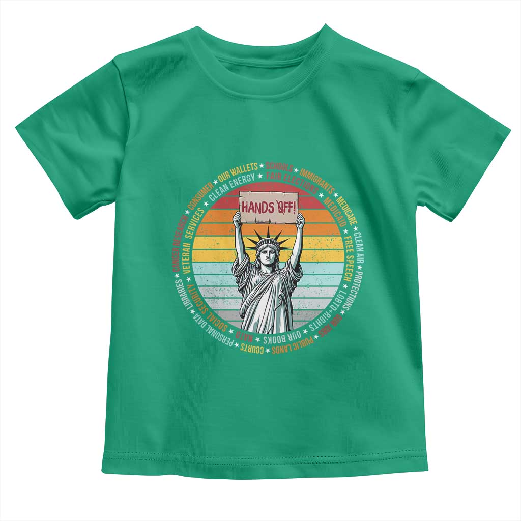 Statue of Liberty Hands Off Protest Toddler T Shirt Resist Resistance - African Pride
