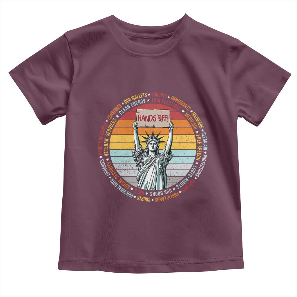 Statue of Liberty Hands Off Protest Toddler T Shirt Resist Resistance - African Pride