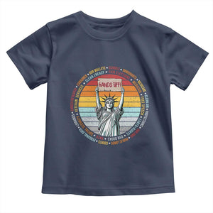 Statue of Liberty Hands Off Protest Toddler T Shirt Resist Resistance - African Pride
