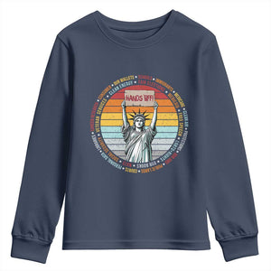 Statue of Liberty Hands Off Protest Youth Sweatshirt Resist Resistance - African Pride