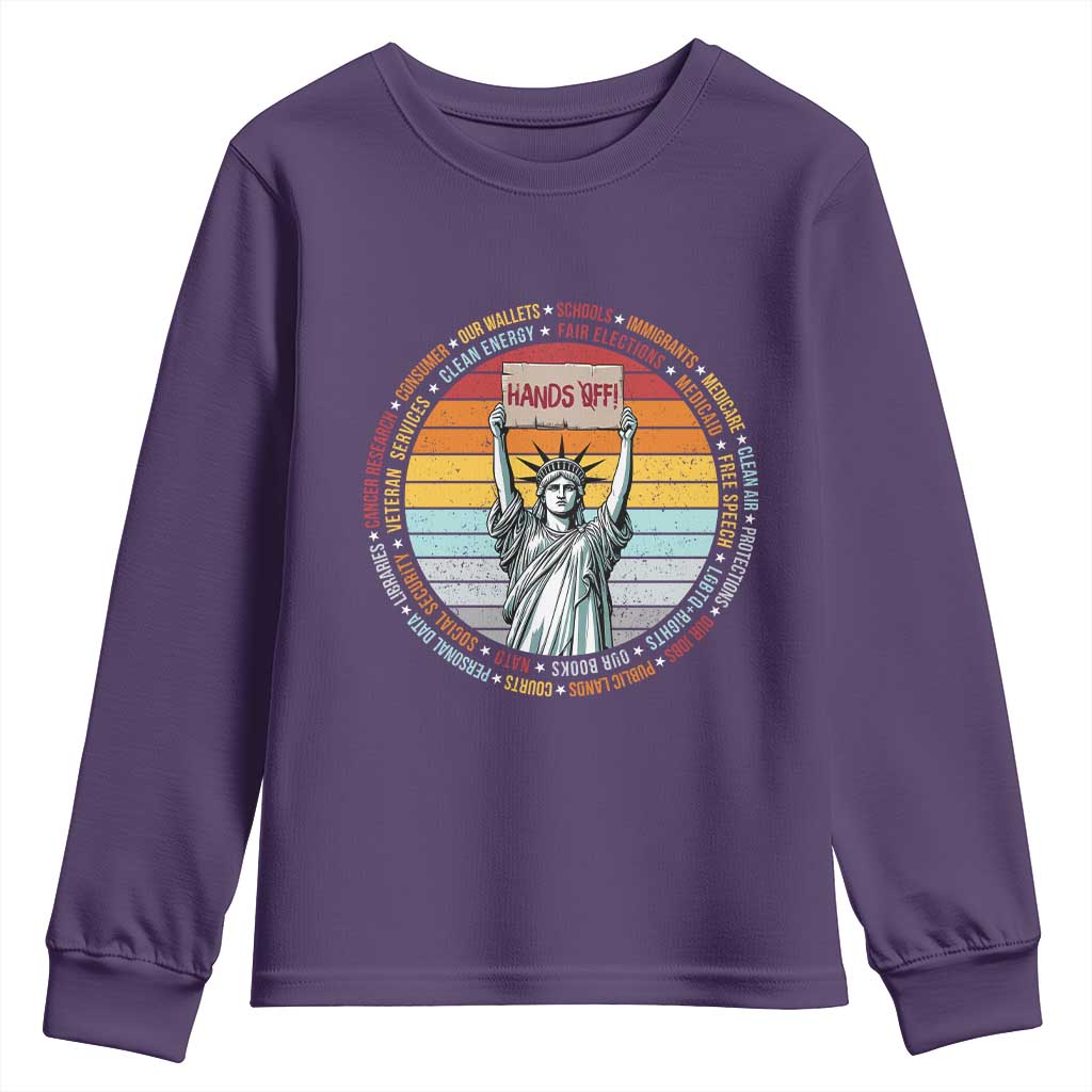 Statue of Liberty Hands Off Protest Youth Sweatshirt Resist Resistance - African Pride