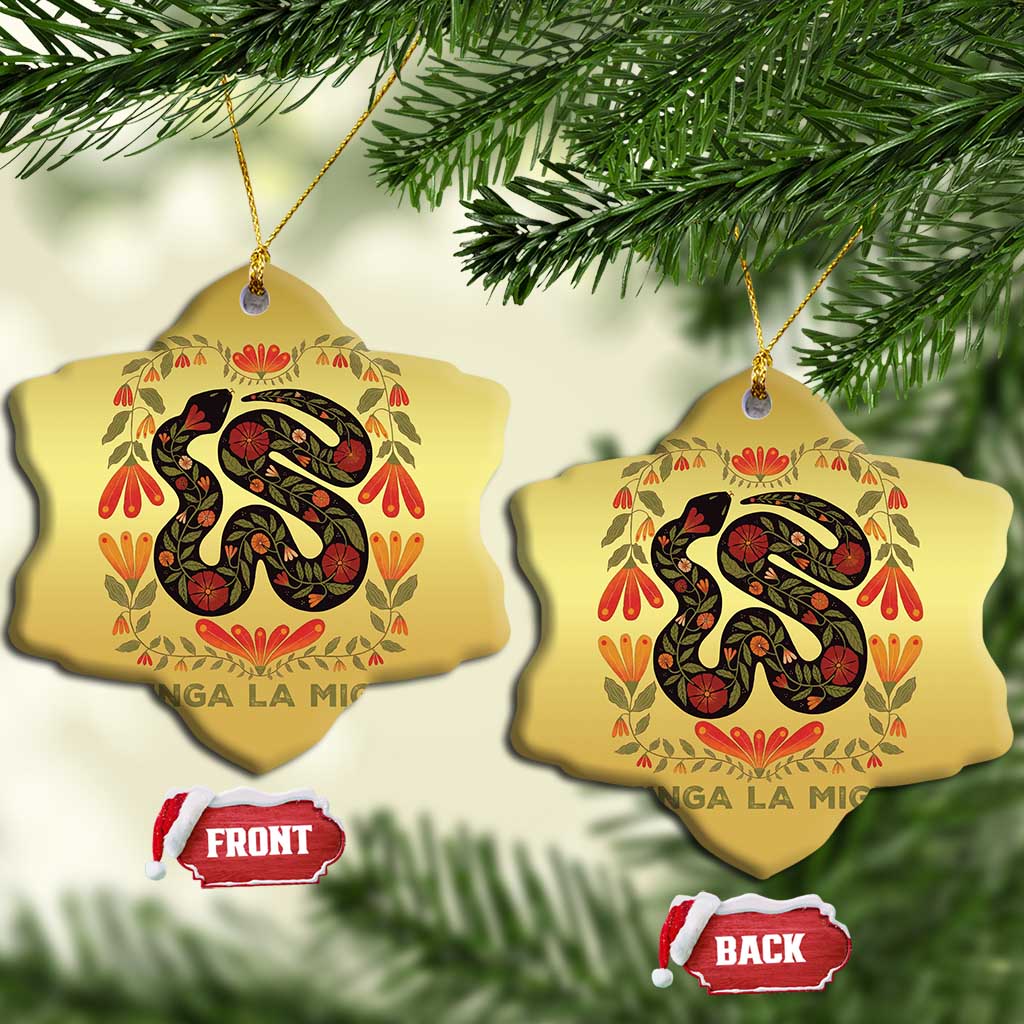 Immigrant Rights Christmas Ornament Chinga La Migra - African Pride