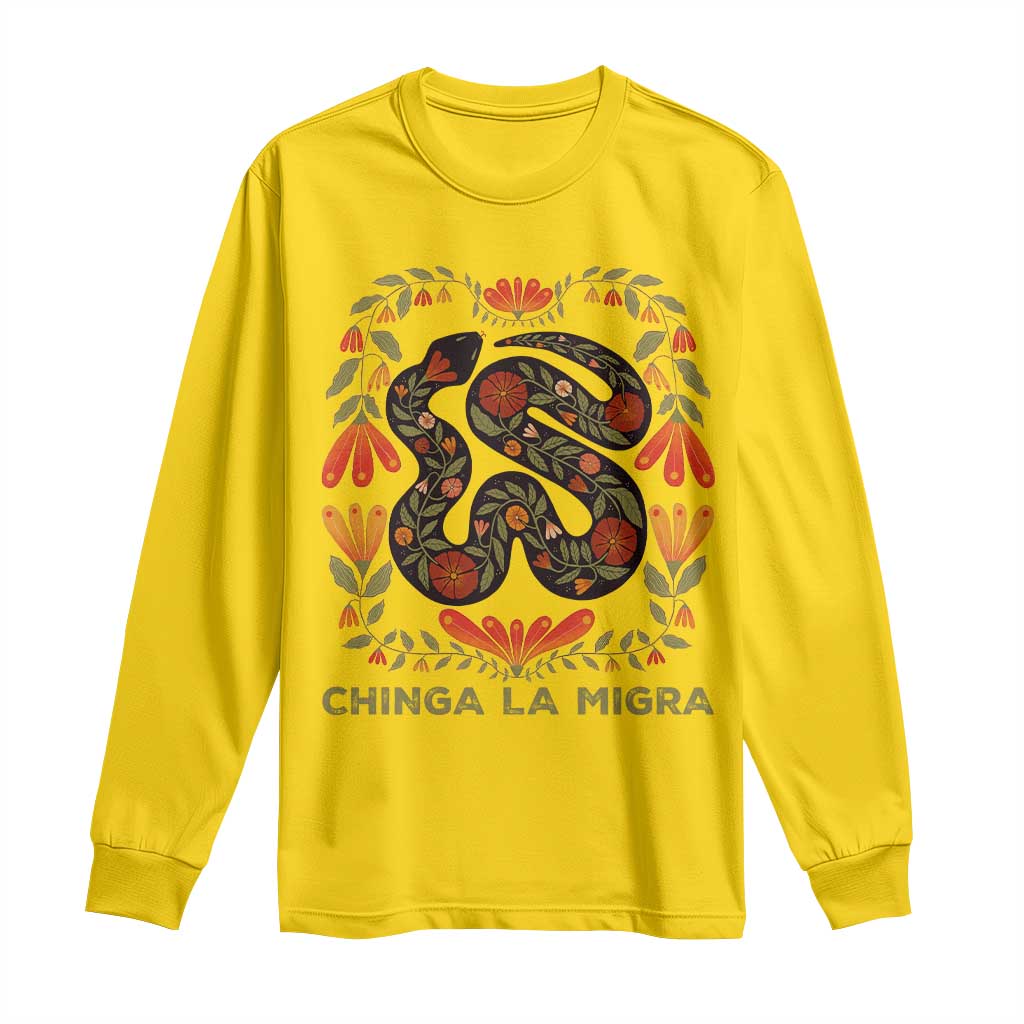 Immigrant Rights Long Sleeve Shirt Chinga La Migra - African Pride