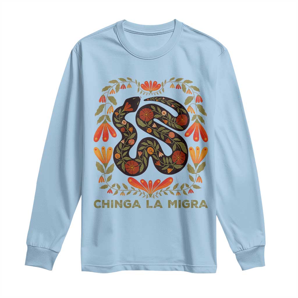 Immigrant Rights Long Sleeve Shirt Chinga La Migra - African Pride