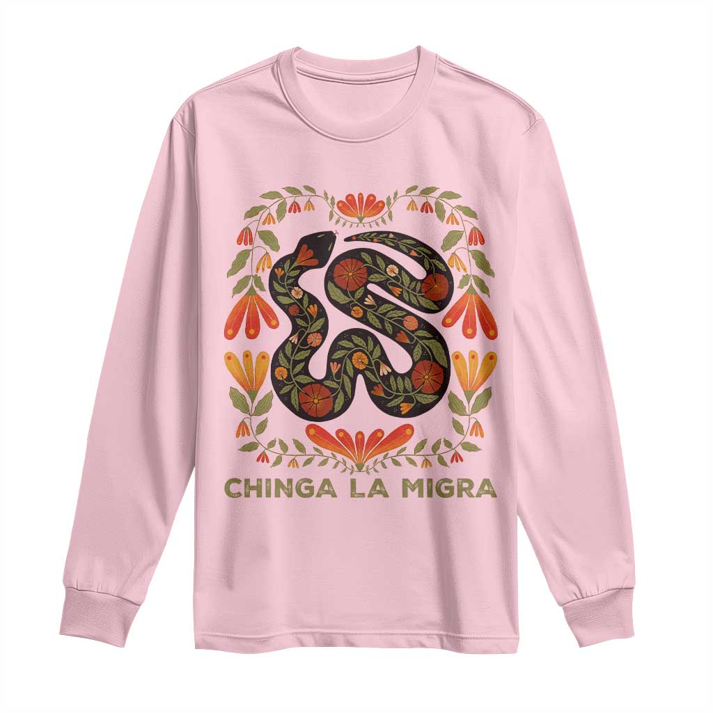 Immigrant Rights Long Sleeve Shirt Chinga La Migra - African Pride