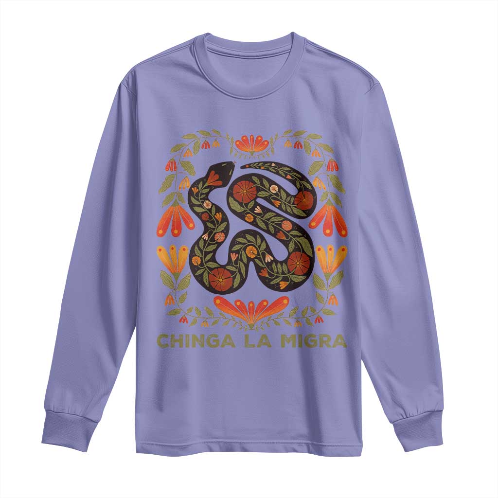 Immigrant Rights Long Sleeve Shirt Chinga La Migra - African Pride